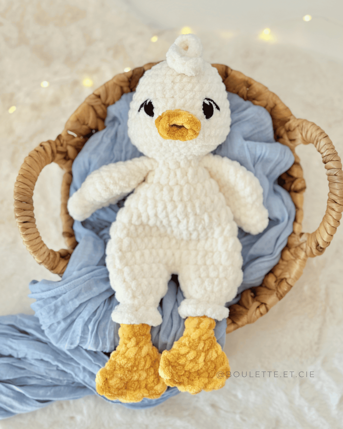 Quackers Duck · PDF Crochet Pattern · No Sew Amigurumi · Doudou Canard