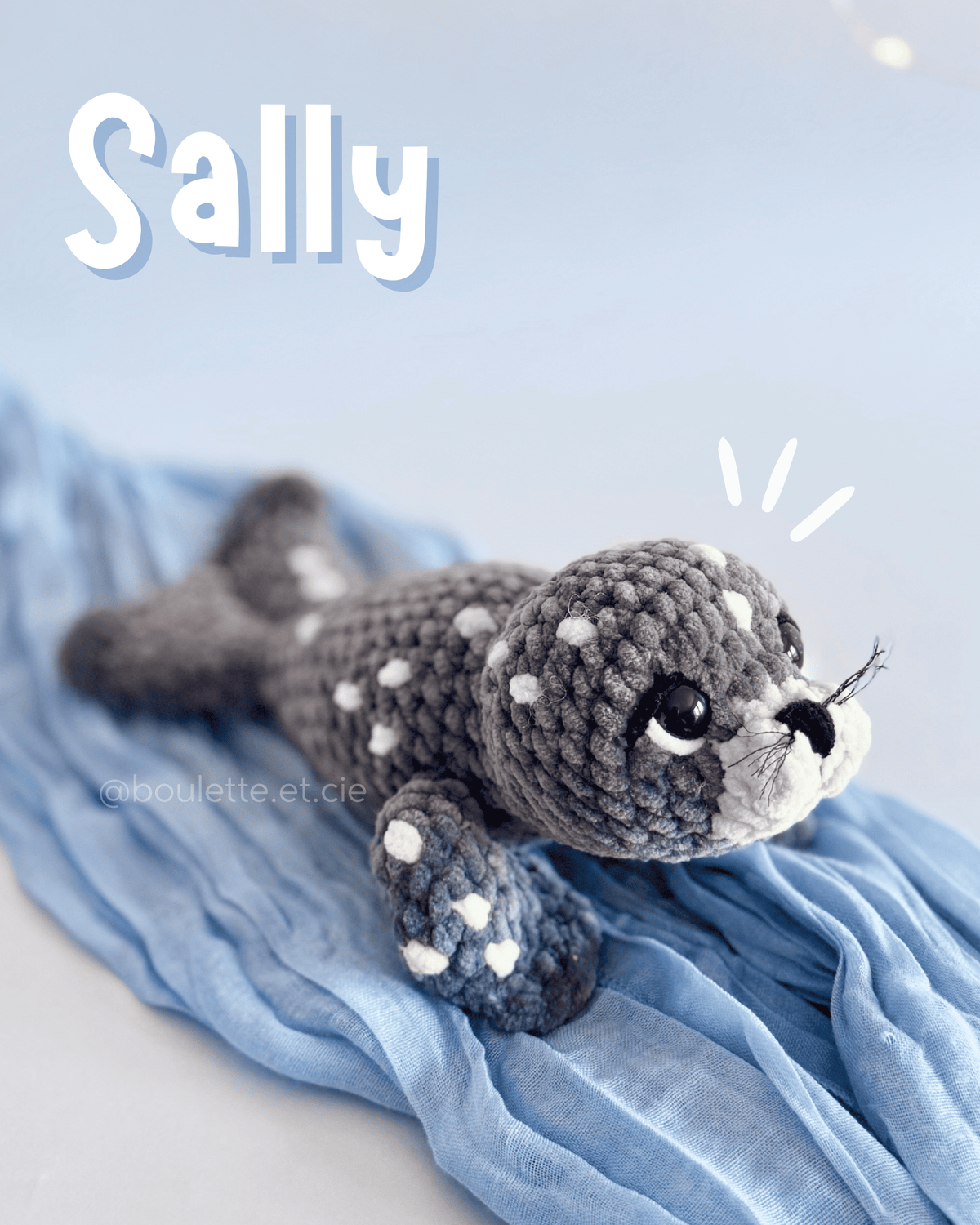 Sally the Seal · PDF Crochet Pattern · Low sew · Sally le Phoque