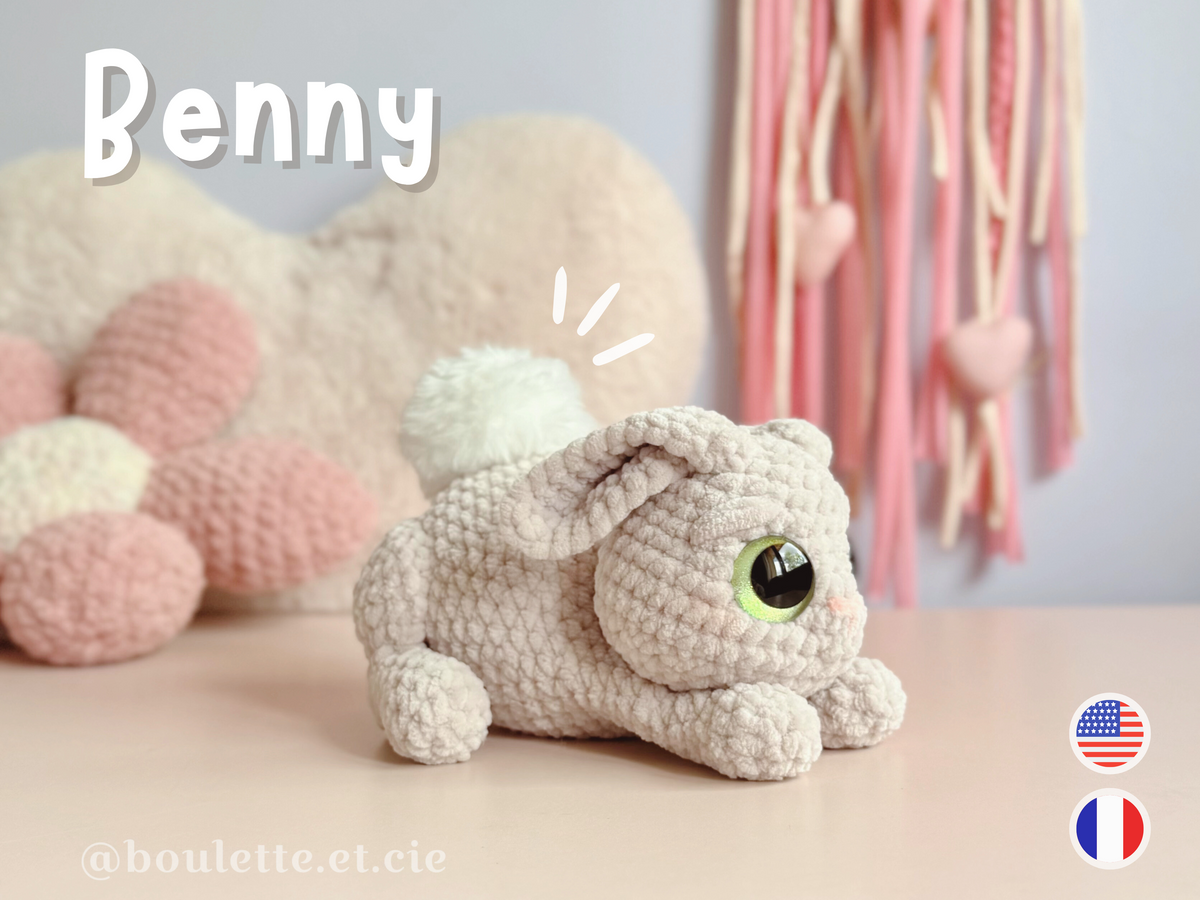 Benny the Curious Bunny · Crochet PDF Pattern · Benny le Lapin Curieux