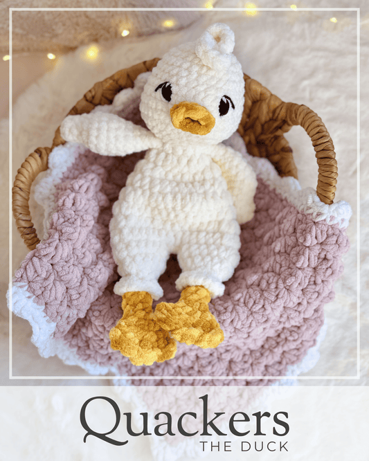 Quackers Duck · PDF Crochet Pattern · No Sew Amigurumi · Doudou Canard