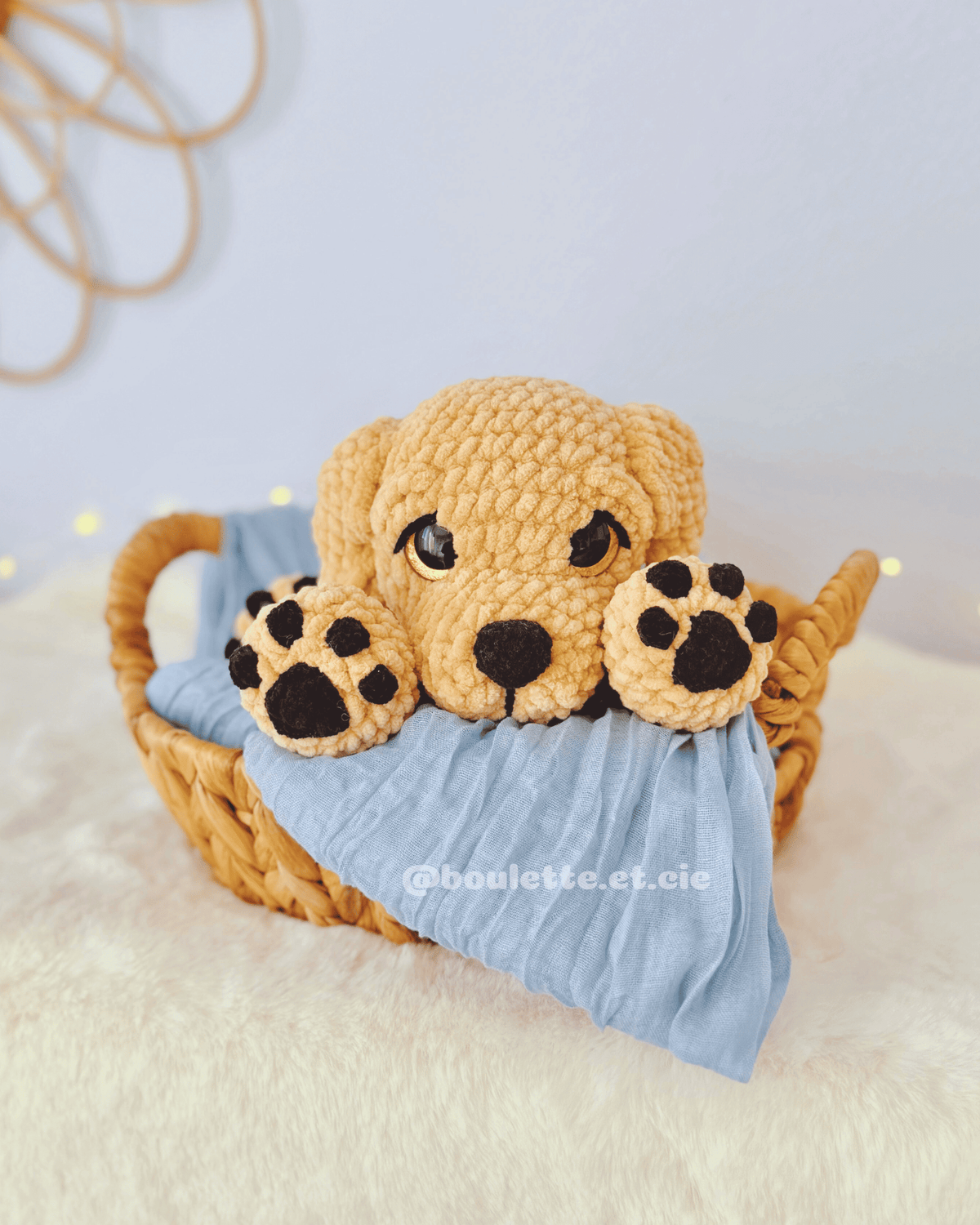 Koko the Golden Retriever · PDF Crochet Pattern · Tutoriel de Crochet PDF · Peluche Chiot