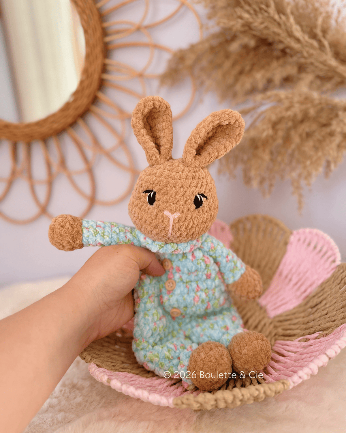 Clover · Doudou lapin - Bunny snuggler · PDF Crochet Pattern · Tutoriel de Crochet