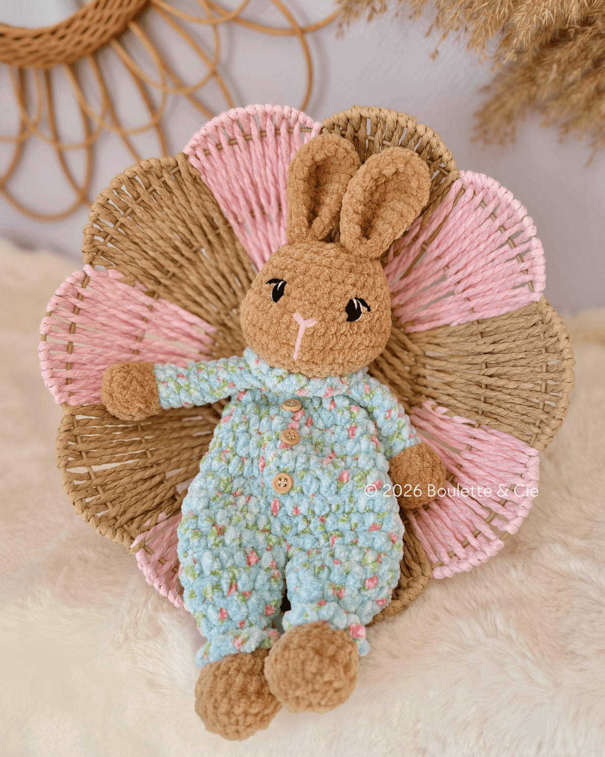 Clover · Doudou lapin - Bunny snuggler · PDF Crochet Pattern · Tutoriel de Crochet