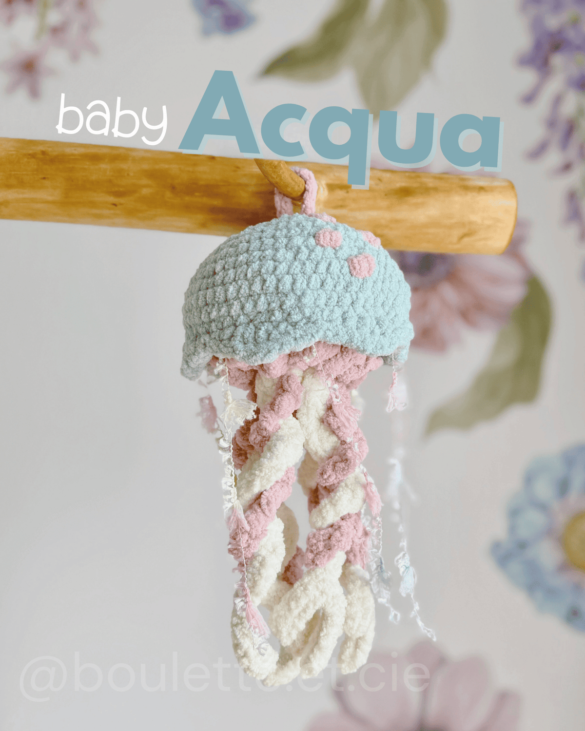 Baby Acqua · PDF Crochet Pattern · No-sew Jellyfish · Méduse au crochet