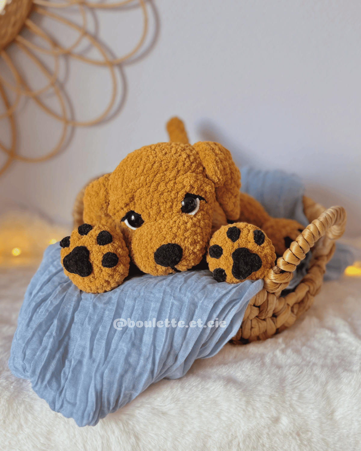 Koko the Golden Retriever · PDF Crochet Pattern · Tutoriel de Crochet PDF · Peluche Chiot