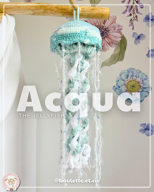 Acqua the Jellyfish · PDF Crochet Pattern PDF · NO-SEW · Acqua la Méduse