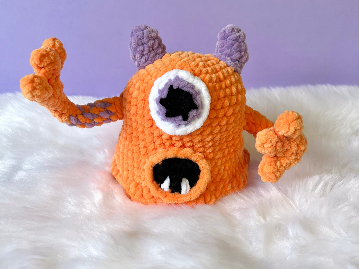Ghost-monster · PDF Crochet Pattern · Peluche Réversible · Halloween