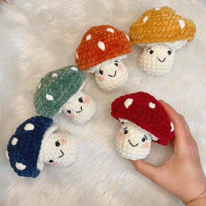 Tushroom the Cheeky Mushroom · NO SEW PDF Crochet Pattern · Champotin le Champignon Coquin