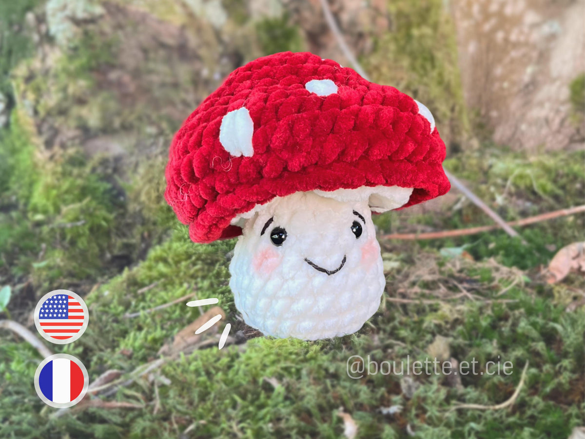 Tushroom the Cheeky Mushroom · NO SEW PDF Crochet Pattern · Champotin le Champignon Coquin