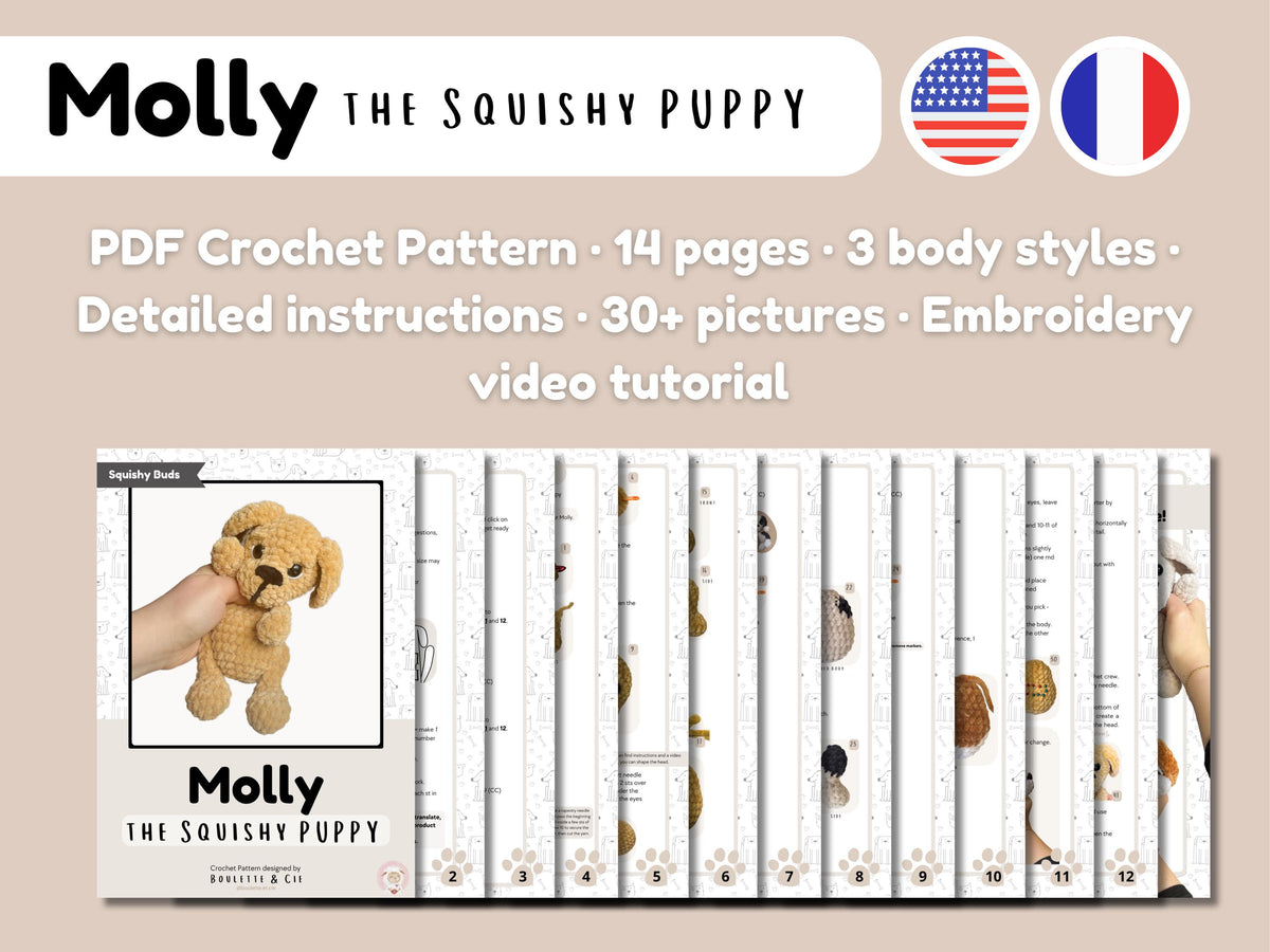 Molly the Puppy · PDF Crochet Pattern · Molly le Chiot