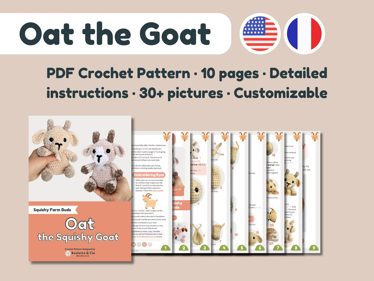 Oat the Goat · PDF Crochet Pattern · Oat la Chèvre