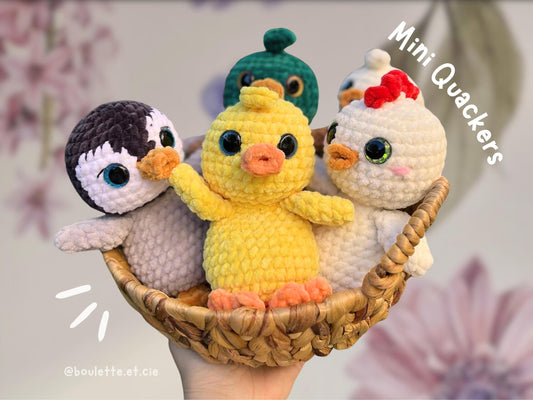 Mini Quackers Duck & Friends · PDF Crochet Pattern · Mini Quackers et ses copains
