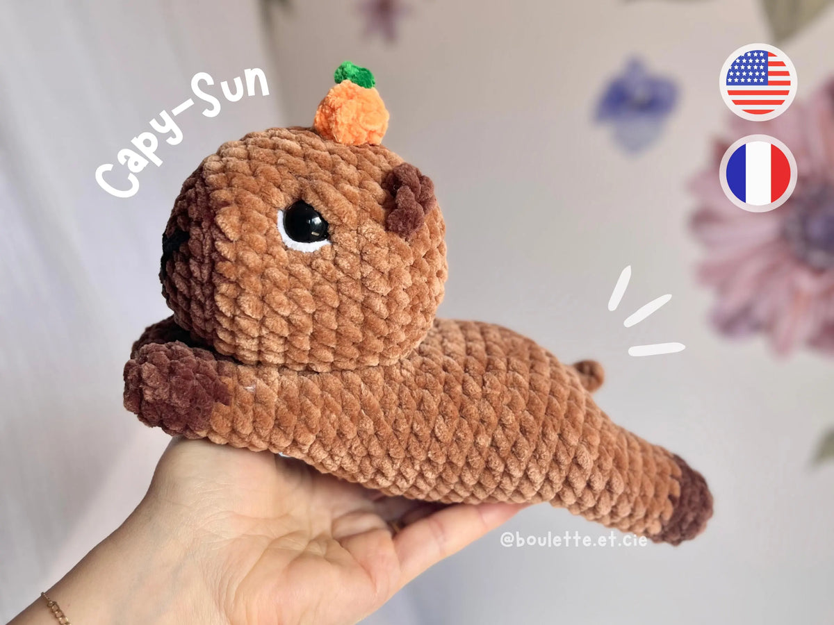 Lazy Capybara · PDF Crochet Pattern · Capybara Tutoriel Crochet